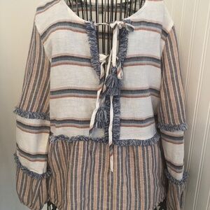 NWOT American Eagle Cotton/Linen Boho Festival Top